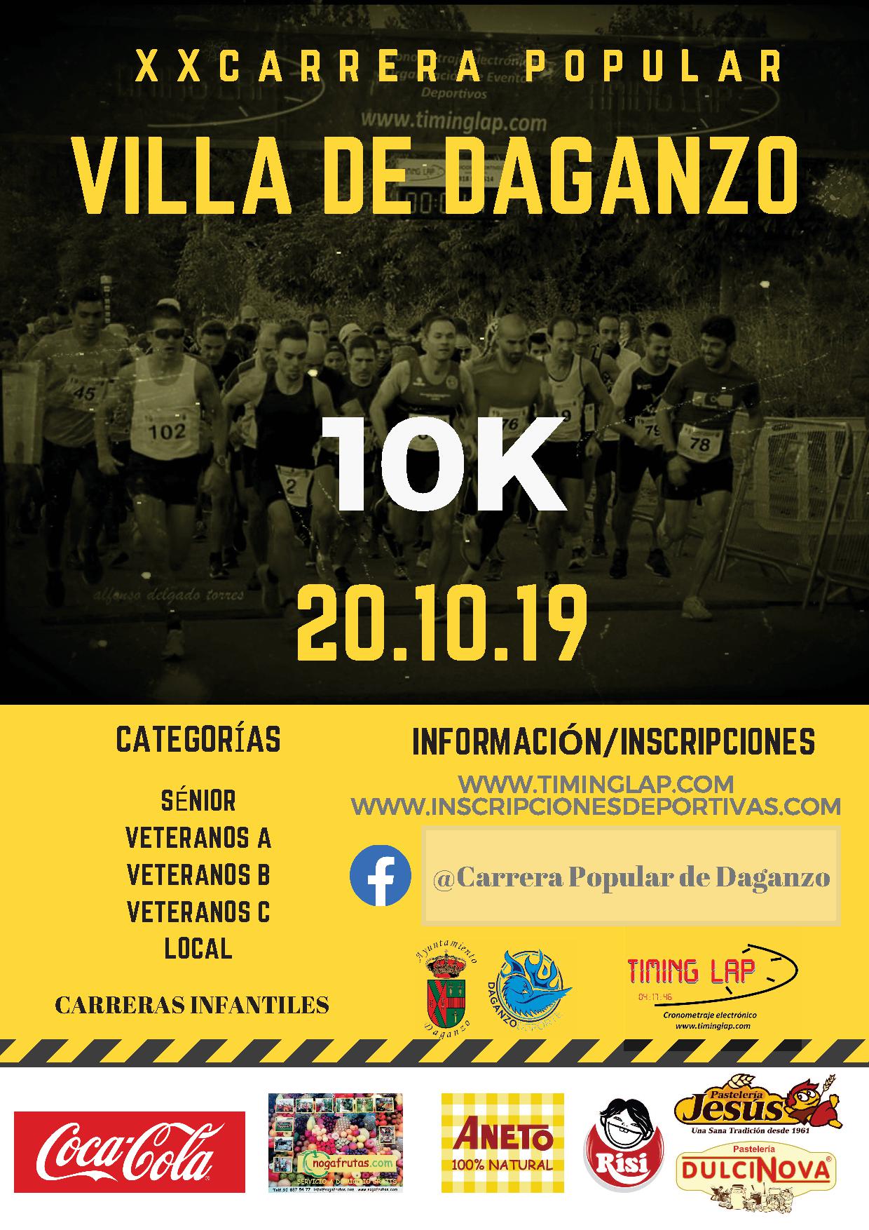 RECORRIDO XX CARRERA POPULAR DAGANZO 20/10/2019