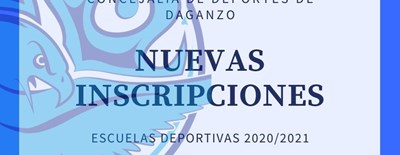 NUEVAS INSCRIPCIONES ESCUELAS DEPORTIVAS 2020/2021