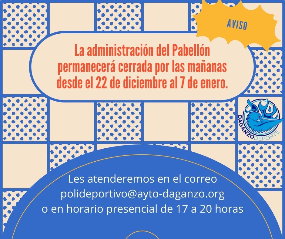 HORARIO ADMINISTRACIÓN PABELLÓN