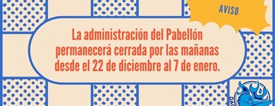 HORARIO ADMINISTRACIÓN PABELLÓN