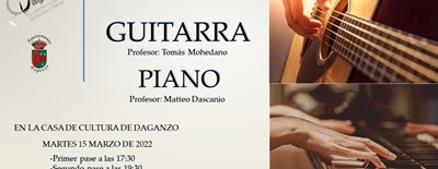 AUDICIONES CONJUNTAS DE LAS AULAS DE GUITARRA Y PIANO (PROFESORES TOMÁS Y MATTEO)