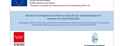 AYUDAS DE EMERGENCIA A FAMILIAS EN SITUACIÓN DE VULNERABLIDAD POR EL IMPACTO DEL COVID 2022-2023