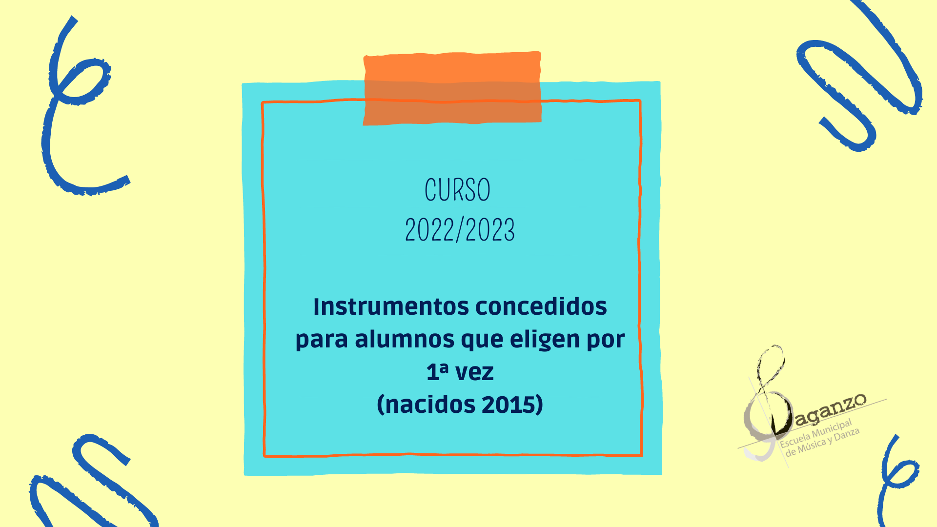 LISTADO SORTEO DE INSTRUMENTOS CONCEDIDOS PARA ALUMNOS QUE ELIGEN INSTRUMENTO POR PRIMERA VEZ(YA MATRICULADOS EN LA ESCUELA)2022-23