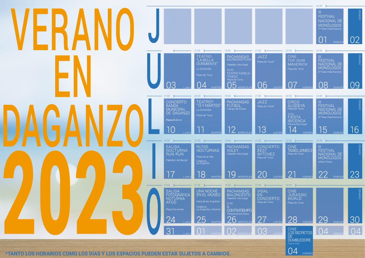 VERANOS DE DAGANZO (4/7/2023 AL 9/7/2023)