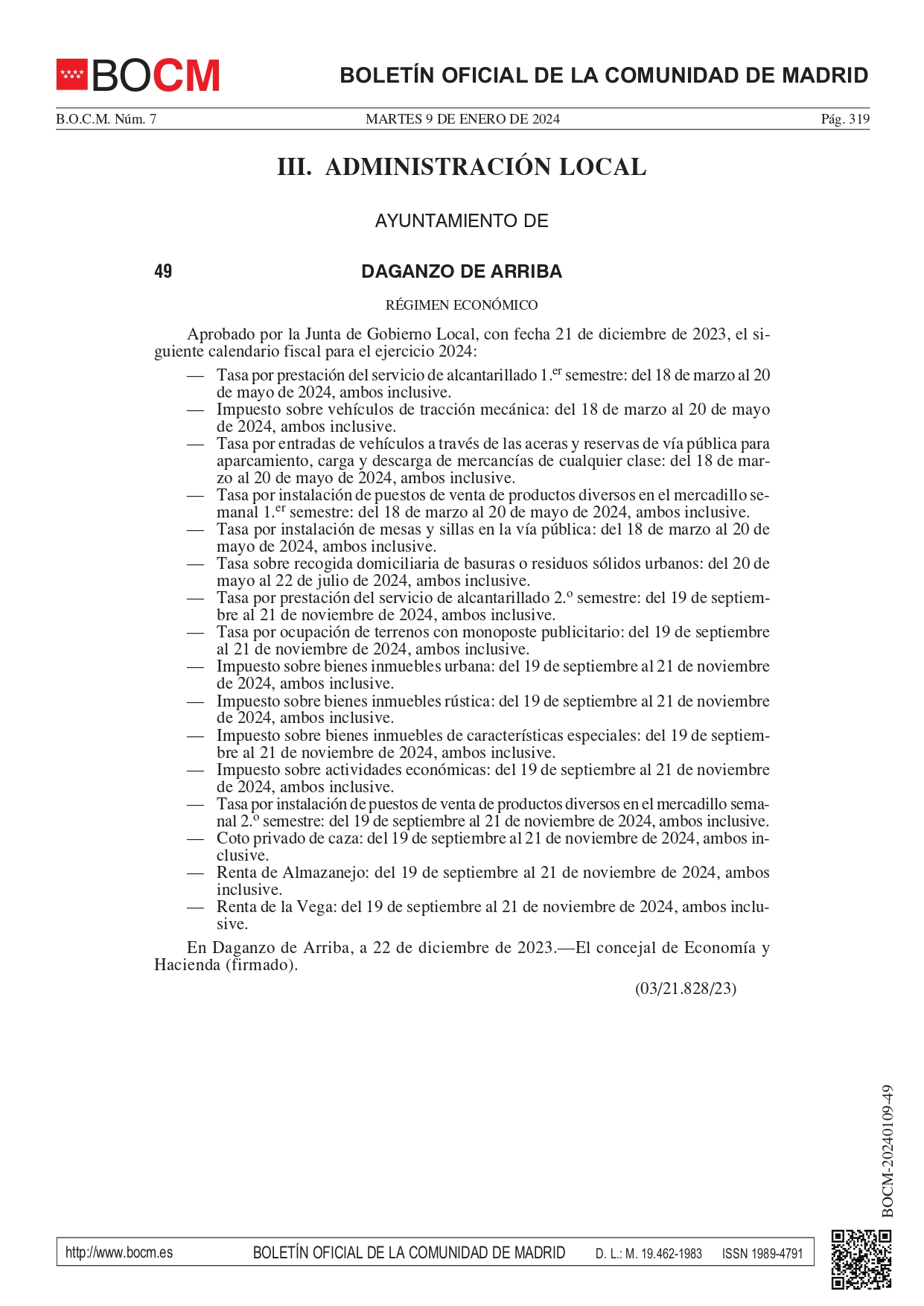 CALENDARIO FISCAL 2024