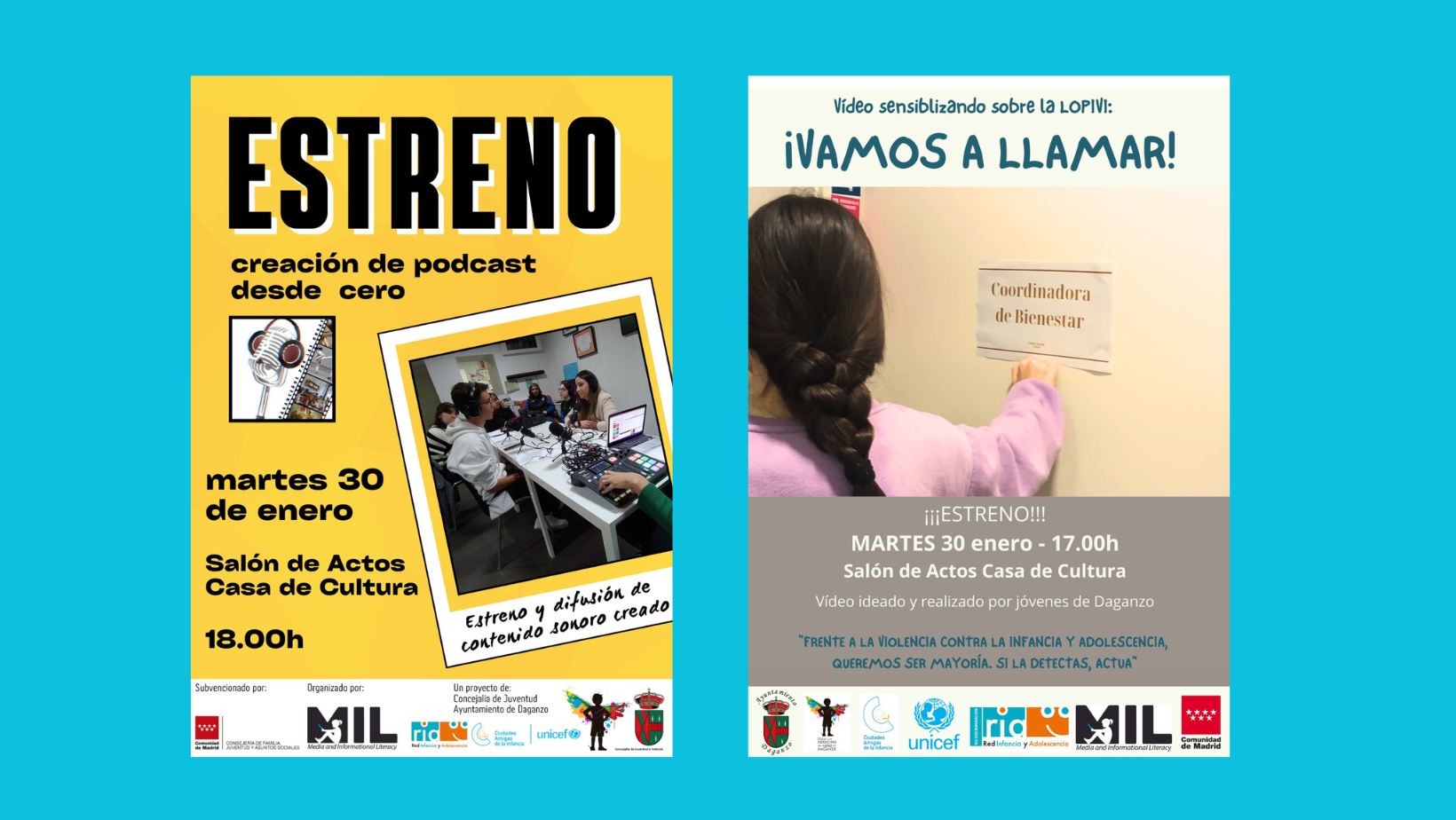 ESTRENO DEL CORTO DE LOPIVI Y DEL TALLER DE PODCAST