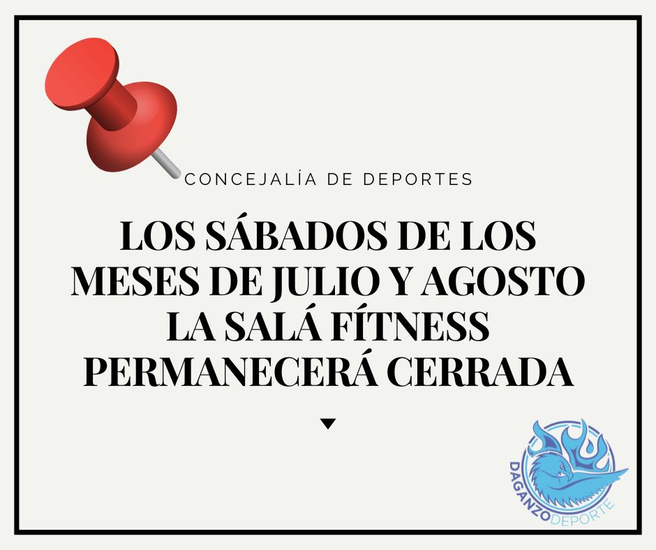 HORARIOS SALA FITNESS VERANO 2024