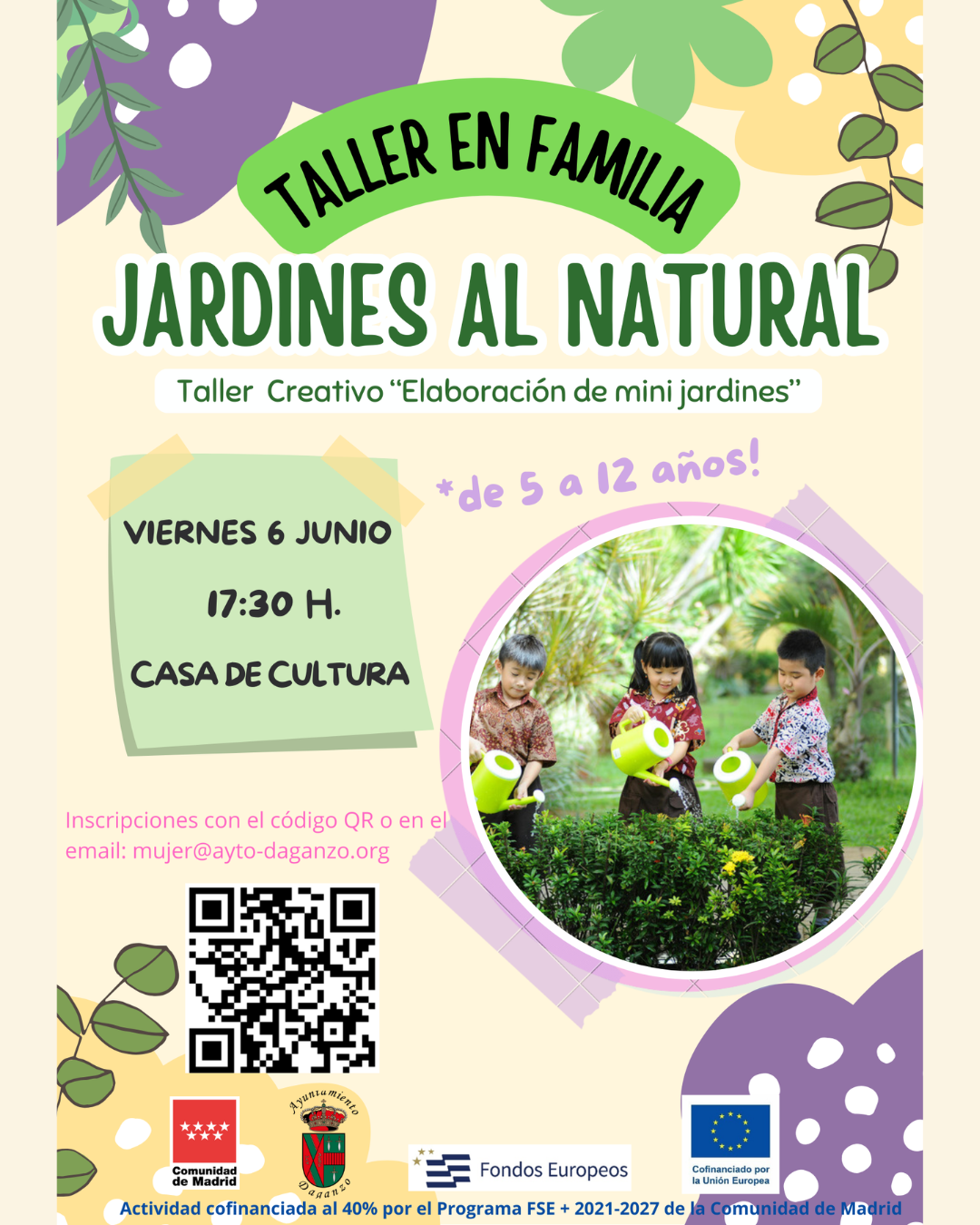 TALLER EN FAMILIA: JARDÍN AL NATURAL🌿🌺- 6 de junio