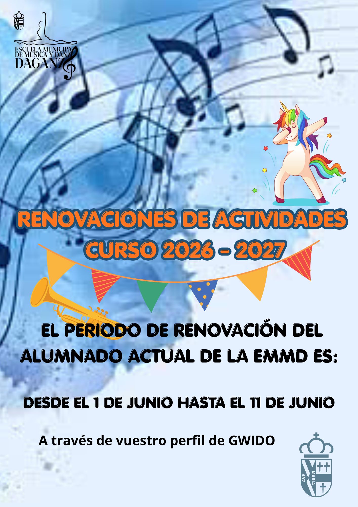 RENOVACIÓN DE PLAZAS DEL ALUMNADO EMMD
