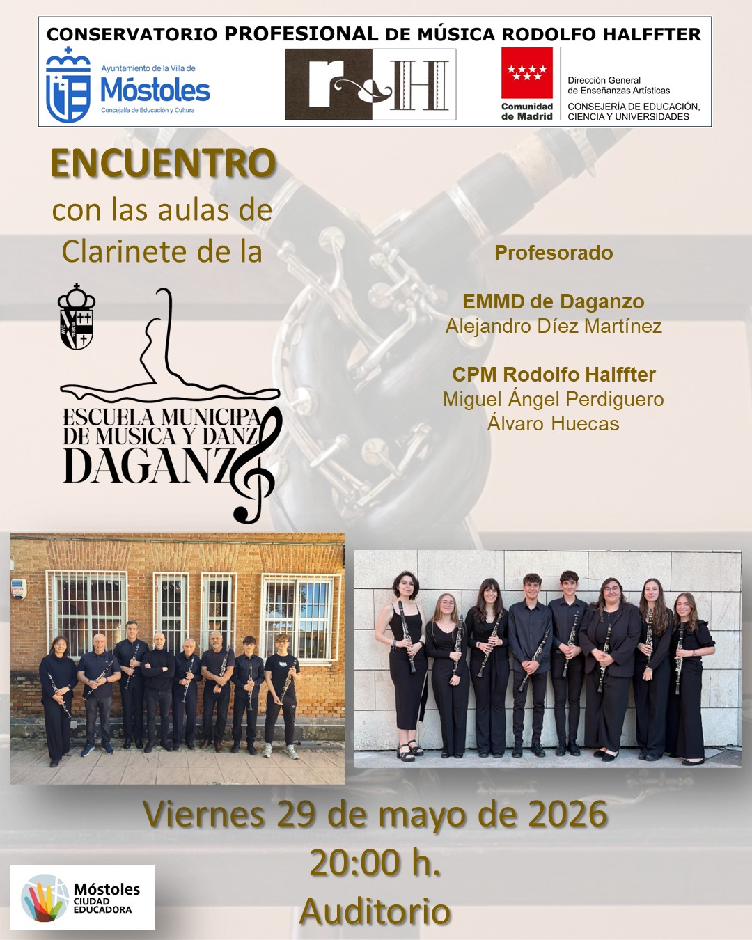 ENCUENTRO DE LA AGRUPACIÓN DE CLARINETES DE LA EMMD