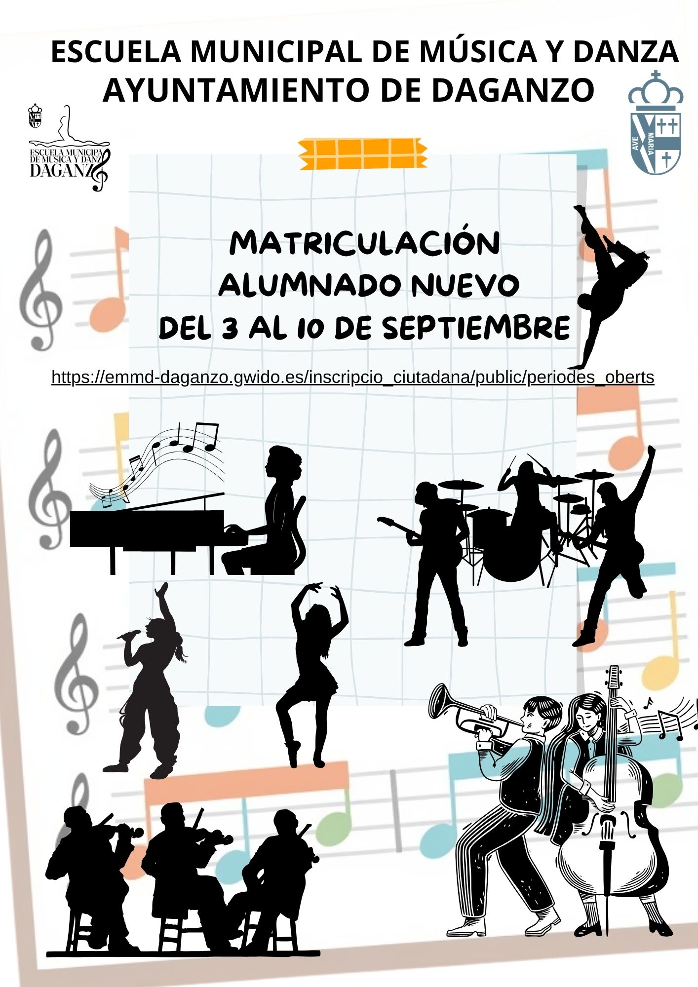 MATRICULACIÓN NUEVO ALUMNADO EMMD SEPTIEMBRE